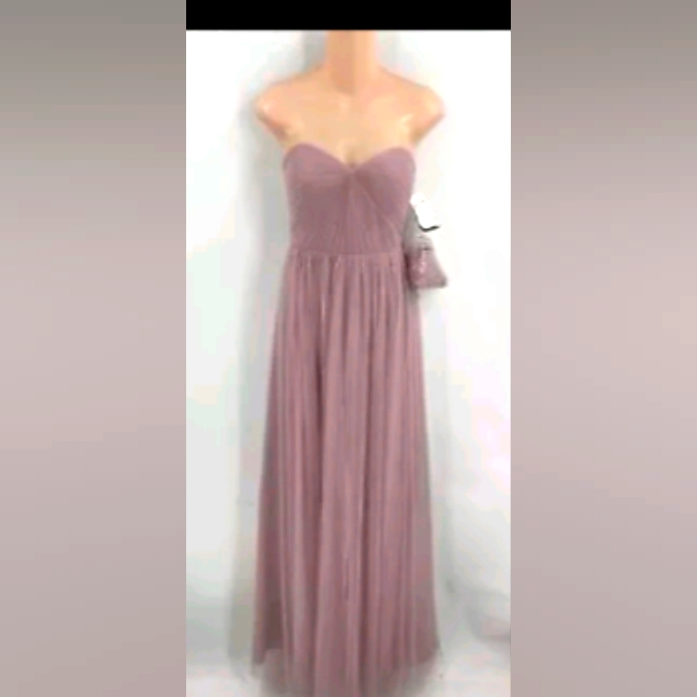 Gorgeous Jenny Yoo NWT Prom Wedding Party Strapless Light Lavender Gown